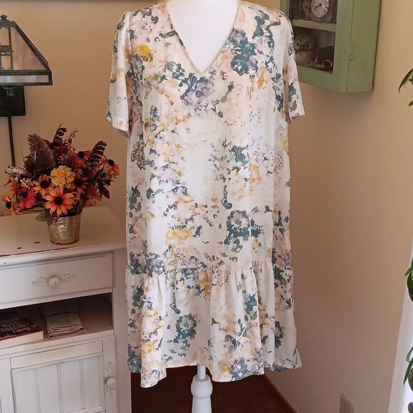 NWT A New Day Ruffled Shift Dress - Picture 2 of 10